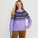 Women's Cozy Lofty Fair Isle Yoke Mock Neck Sweater, Front