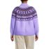 Women's Plus Size Cozy Lofty Fair Isle Yoke Mock Neck Sweater, Back