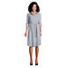 Women's Long Sleeve Twill Below The Knee Belted Print Shirt Dress, alternative image