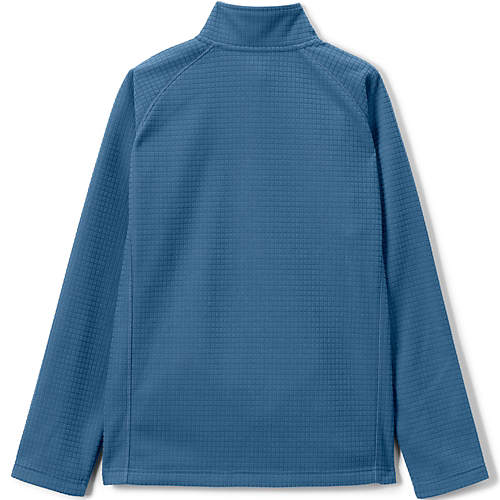 Unisex Grid Fleece Quarter Zip Pullover Jacket - Secondary
