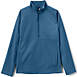Unisex Big Grid Fleece Quarter Zip Pullover Jacket, Front