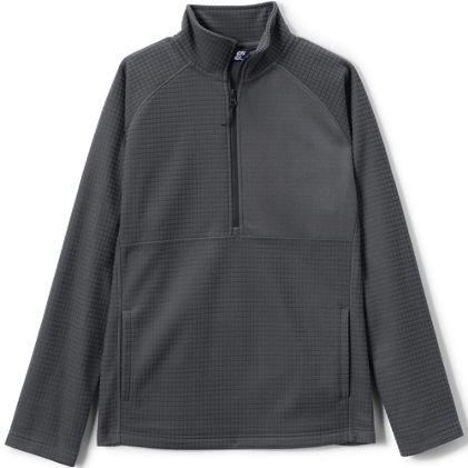Unisex Grid Fleece Quarter Zip Pullover Jacket - primary