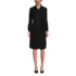Women's Long Sleeve Twill Below Knee Belted Shirt Dress, Front