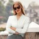 Women's Long Sleeve Ottoman Shawl Collar Pullover, alternative image