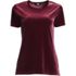 Women's Short Sleeve Velvet Crew Neck Top, Front