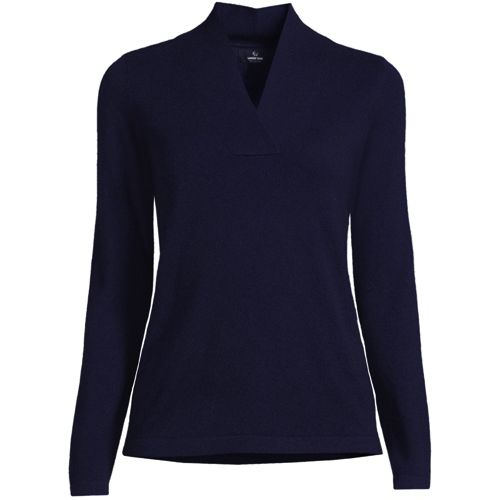 KaschmirPullover mit Schalkragen für Damen in PlusGröße Lands