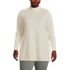 Women's Plus Size Cashmere Mock Neck Swing Tunic Sweater, Front