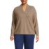 Women's Plus Size Cashmere Shawl Neck Sweater, Front