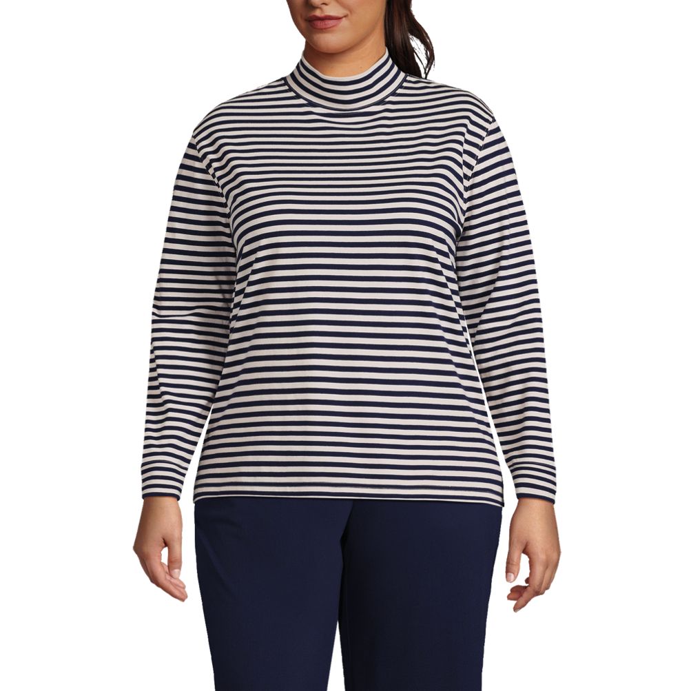 Women's Plus Size Long Sleeve Super T Mock | Lands' End