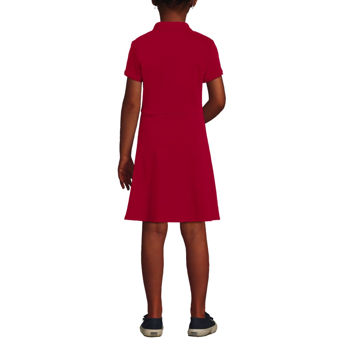 School Uniform Girls Short Sleeve Interlock Polo Dress