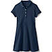 School Uniform Girls Short Sleeve Interlock Polo Dress, Front