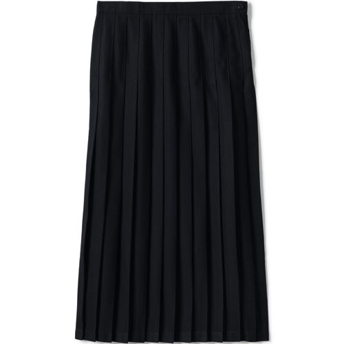 Girls Solid Pleated Skirt Ankle Length