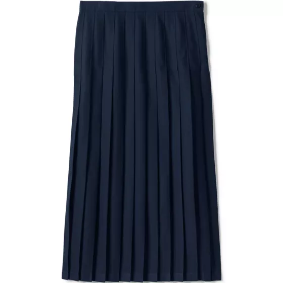 School Uniform Girls Solid Pleated Skirt Ankle Length - primary