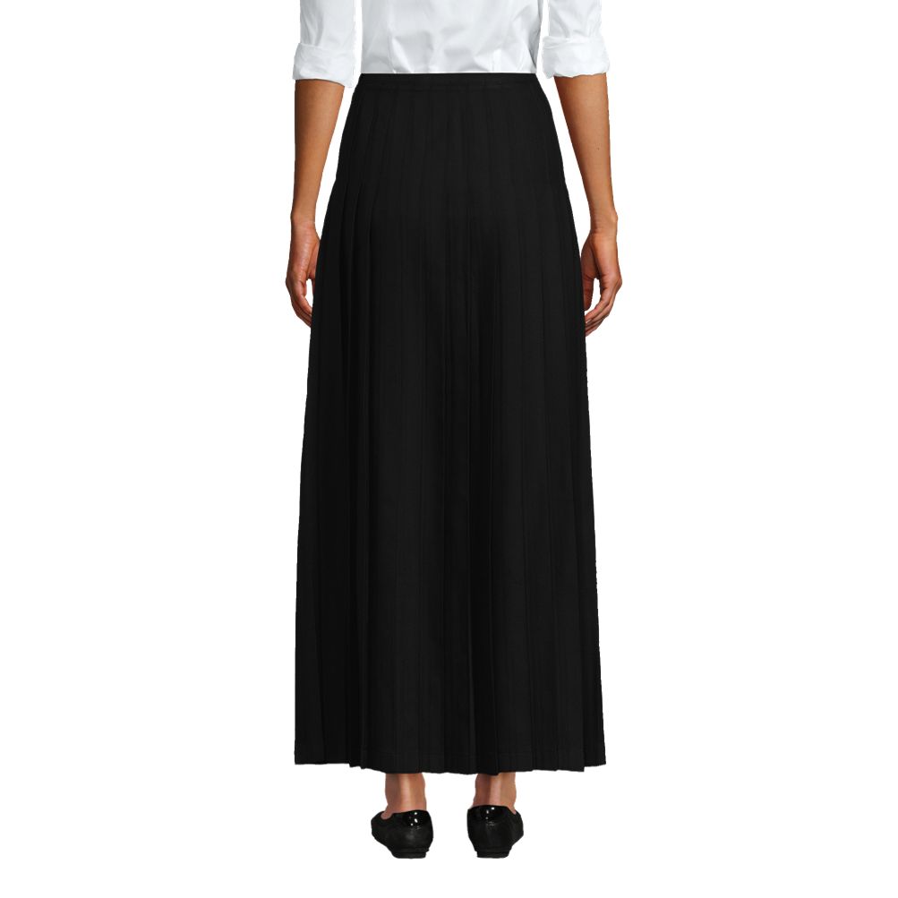 Women's Solid Pleated Skirt Ankle Length