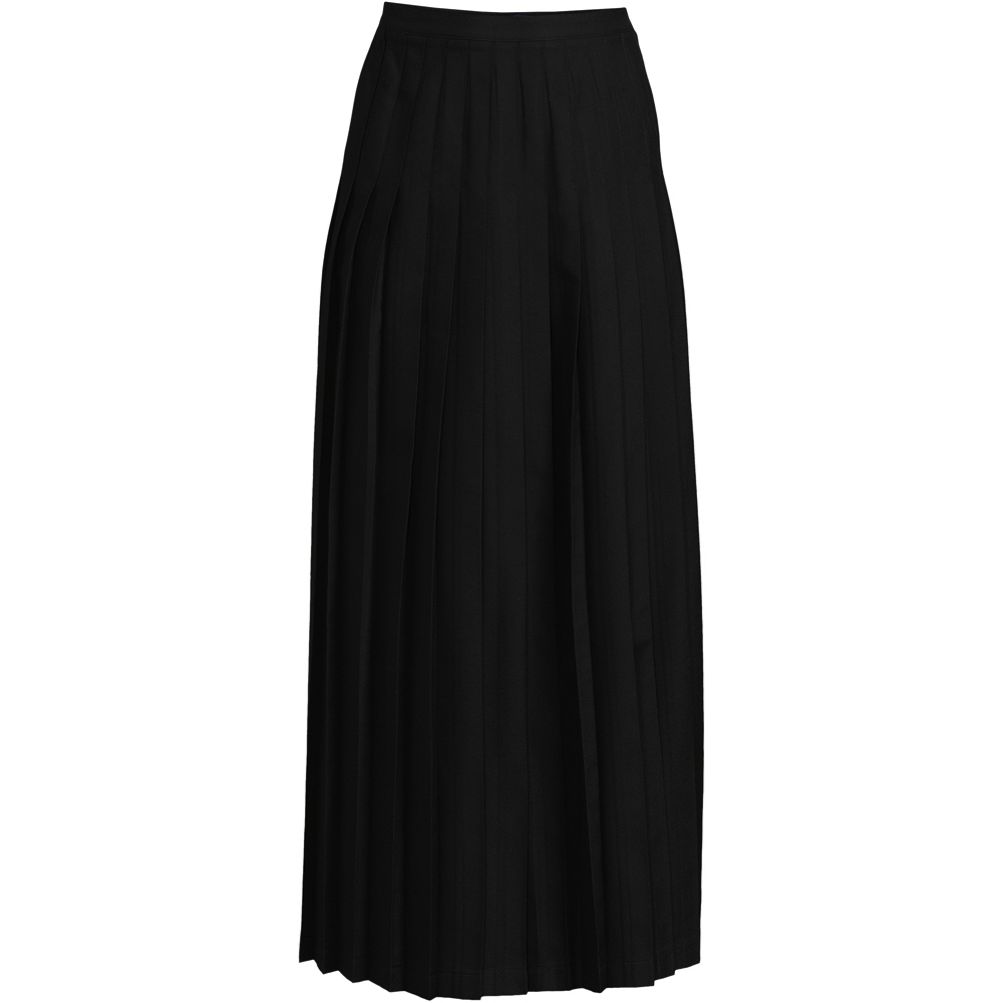 School Uniform Women s Solid Pleated Skirt Ankle Length Lands End Blue 8
