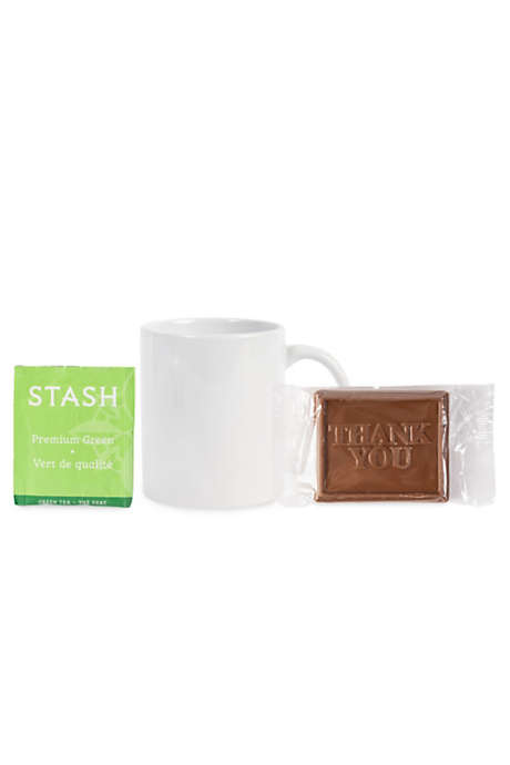 Custom Logo Ceramic Mug with Stash Tea and Cookie Gift Set