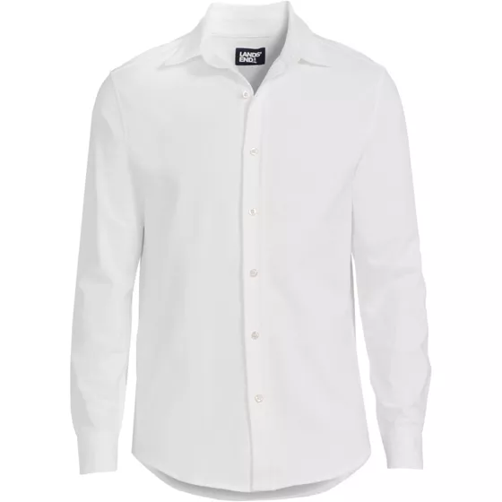 Men's Long Sleeve Knit Oxford Shirt - primary
