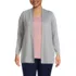 Women's Plus Size Long Sleeve Supima Micro Modal Open Cardigan Tunic, Front