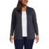 Women's Plus Size Long Sleeve Supima Micro Modal Open Cardigan Tunic, Front
