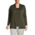Women's Plus Size Long Sleeve Supima Micro Modal Open Cardigan Tunic, Front