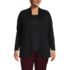 Women's Plus Size Long Sleeve Supima Micro Modal Open Cardigan Tunic, Front