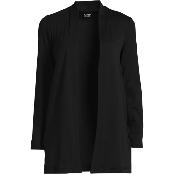 Women's Long Sleeve Supima Micro Modal Open Cardigan Tunic - primary