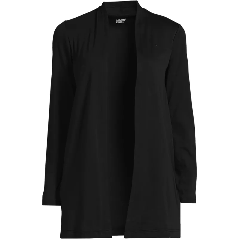 Women's Long Sleeve Supima Micro Modal Open Cardigan Tunic, Front