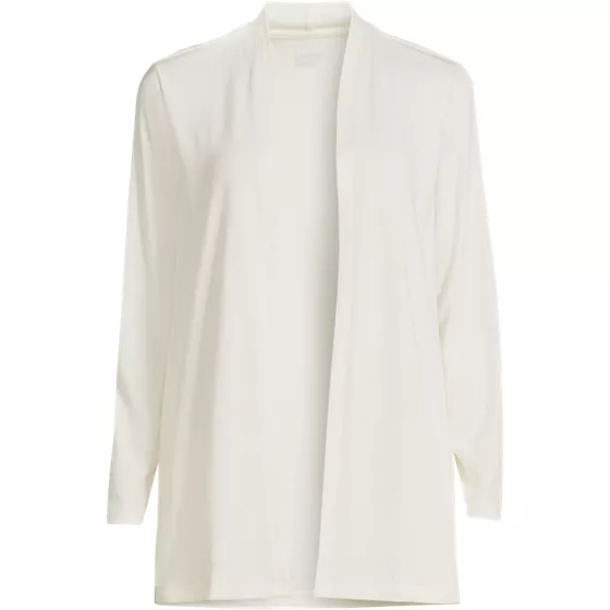 Women's Long Sleeve Supima Micro Modal Open Cardigan Tunic - primary