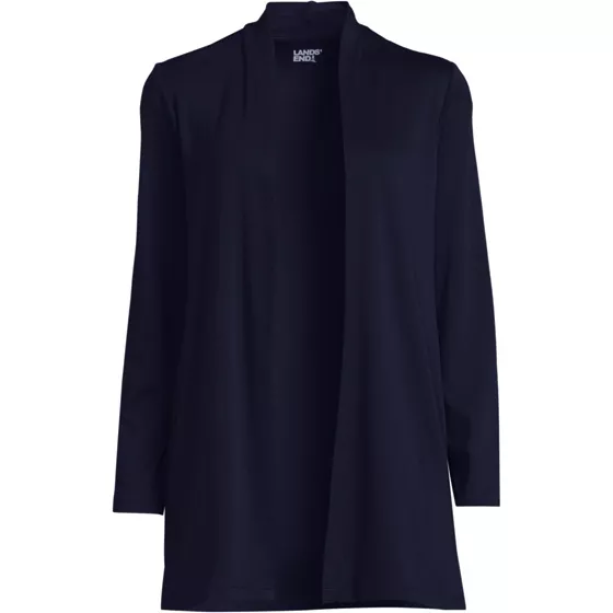 School Uniform Women's Long Sleeve Supima Micro Modal Open Cardigan Tunic - primary