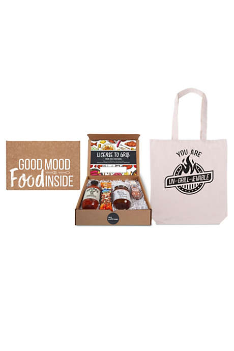 BBQ Gourmet 4 Piece Custom Logo Gift Box Kit with Tote Bag
