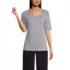 Women's Elbow Sleeve Ponte Square Neck Top, Front
