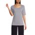 Women's Elbow Sleeve Ponte Square Neck Top, Front