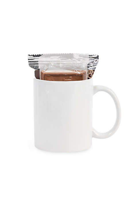 Custom Logo Ceramic Mug with Cocoa and Cookie Gift Set