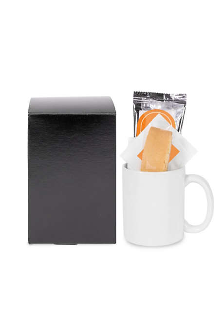 Custom Logo Ceramic Mug with Tea Coffee and Cookie Gift Box Set