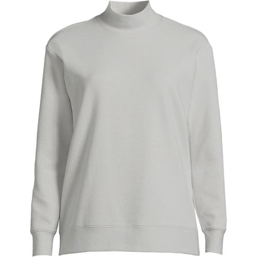 Xersion Womens Light Gray Turtle Neck Long Sleeve Sweatshirt Size