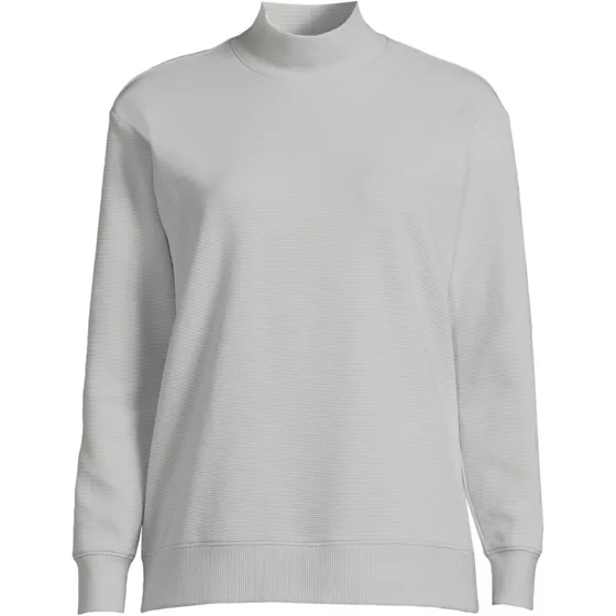 Women's Long Sleeve Ottoman Mock Pullover - primary