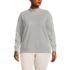 Women's Plus Size Long Sleeve Ottoman Mock Pullover, Front