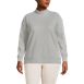 Women's Plus Size Long Sleeve Ottoman Mock Pullover, Front