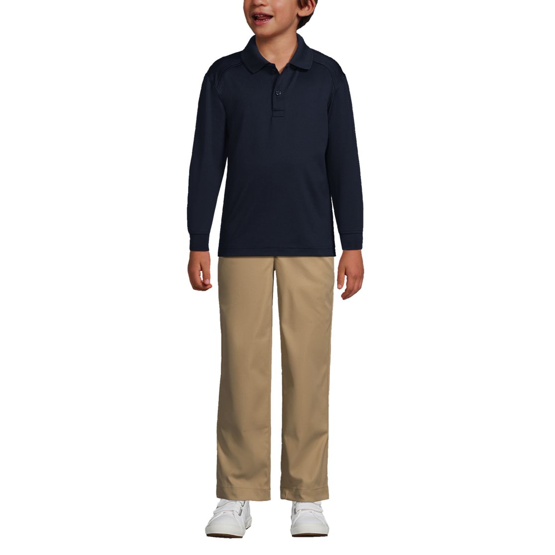 School Uniform Kids Long Sleeve Rapid Dry Polo Shirt