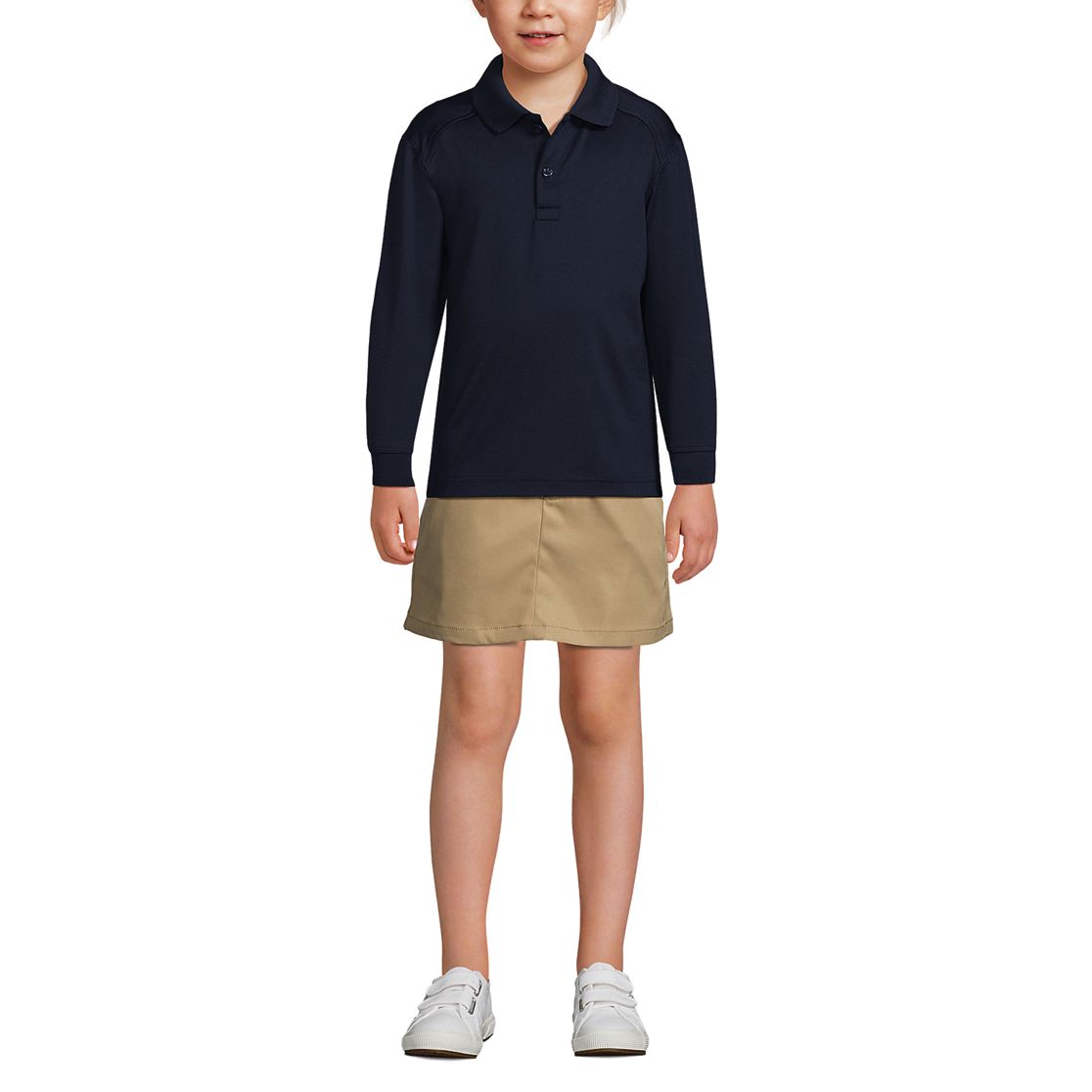 School Uniform Kids Long Sleeve Rapid Dry Polo Shirt