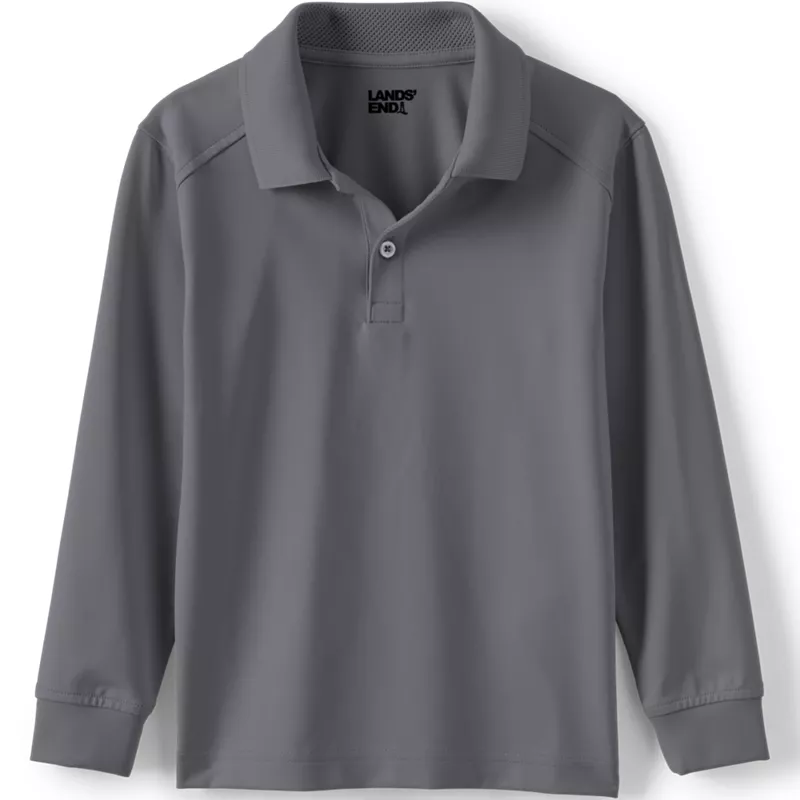 Kids Long Sleeve Rapid Dry Polo Shirt, Front