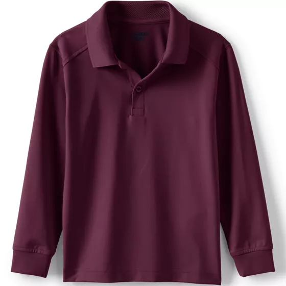 Kids Long Sleeve Rapid Dry Polo Shirt - primary