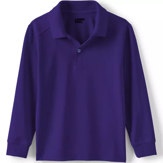 Kids Long Sleeve Rapid Dry Polo Shirt - primary
