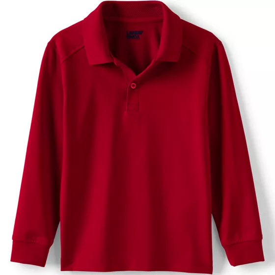 Kids Long Sleeve Rapid Dry Polo Shirt - primary