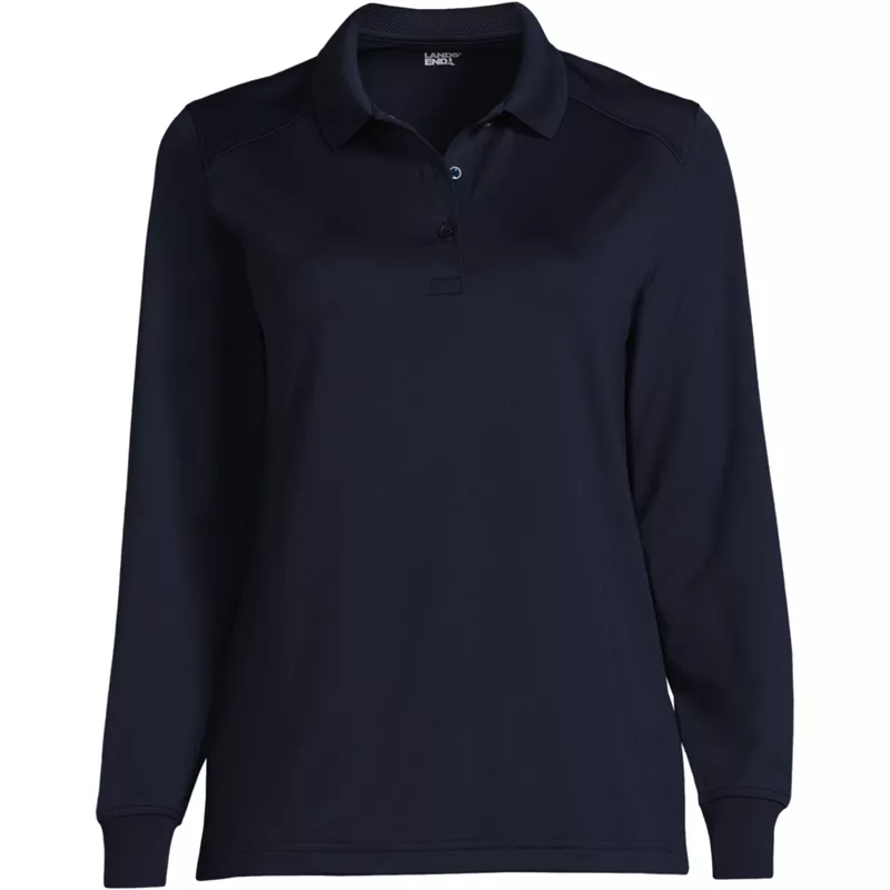 Women's Long Sleeve Rapid Dry Polo Shirt, Front