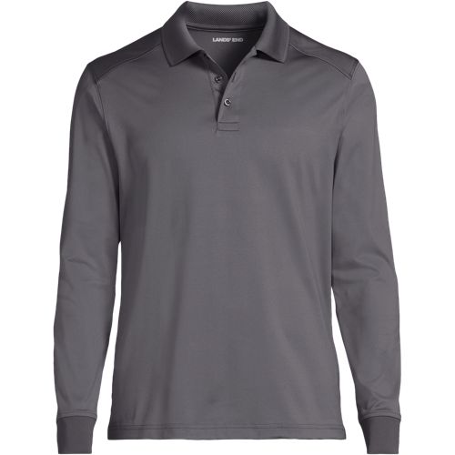 Men's Long Sleeve Rapid Dry Polo Shirt | Lands' End