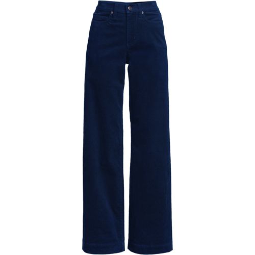 Pantalon en velours bleu femme