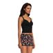 Women's Chlorine Resistant V-Neck Wrap Wireless Mid-length Tankini Swimsuit Top, alternative image