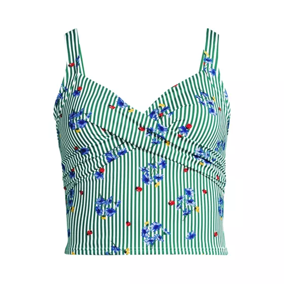Women's Plus Size Sweetheart Wrap Midkini Top  - primary
