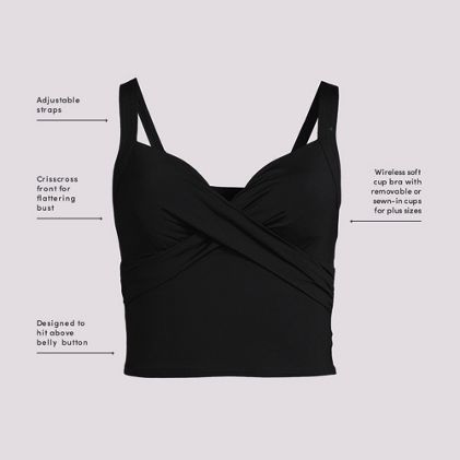 Women's V-Neck Wrap Midkini Top - image 4